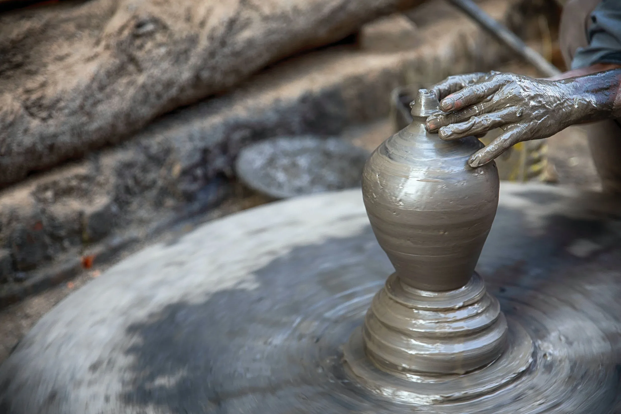 Traditional Nepali pottery craft by NHEAK artisans