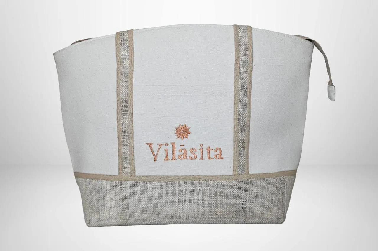 Handmade raw fibre bag